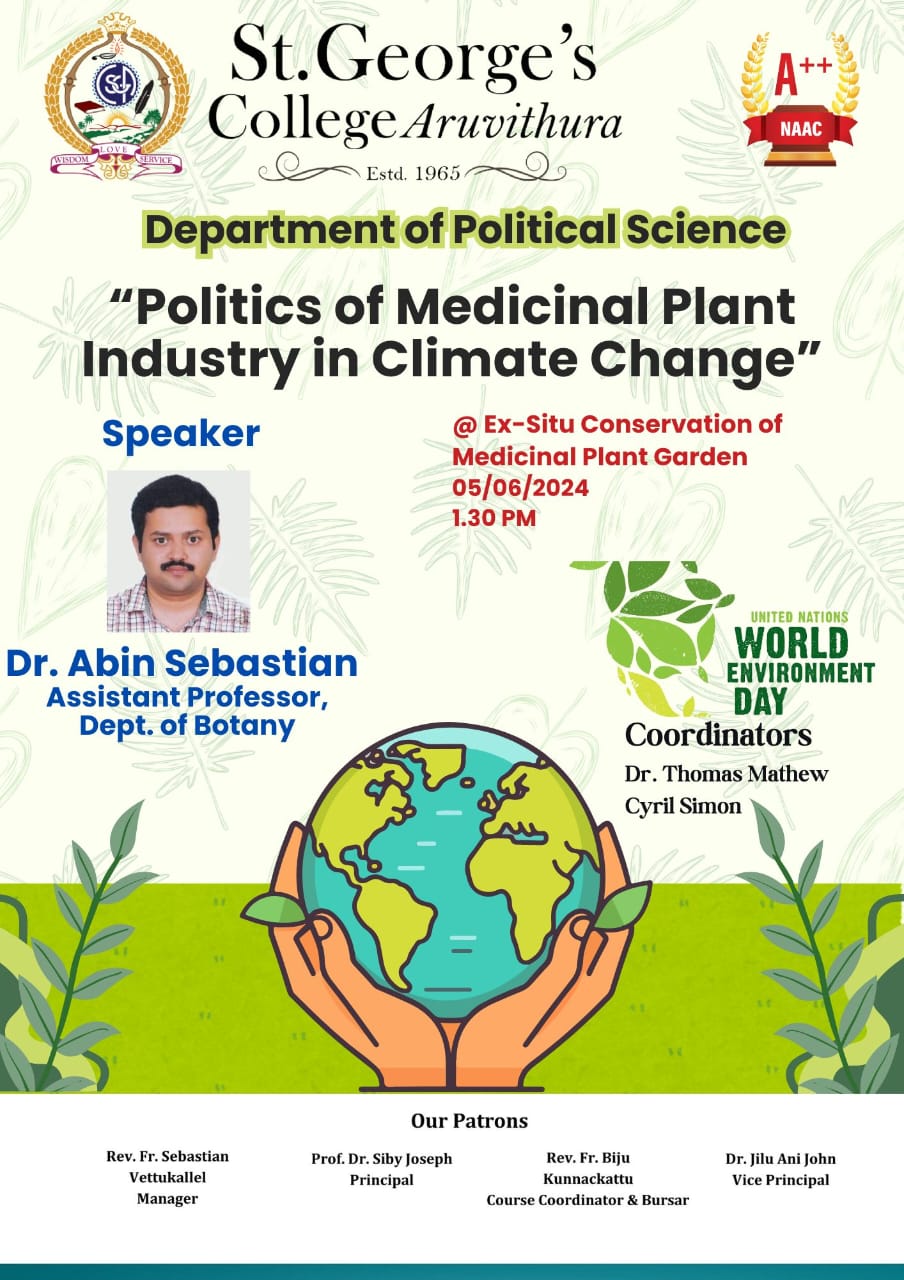 Politics of Medicinal Plant industry in Climate Change